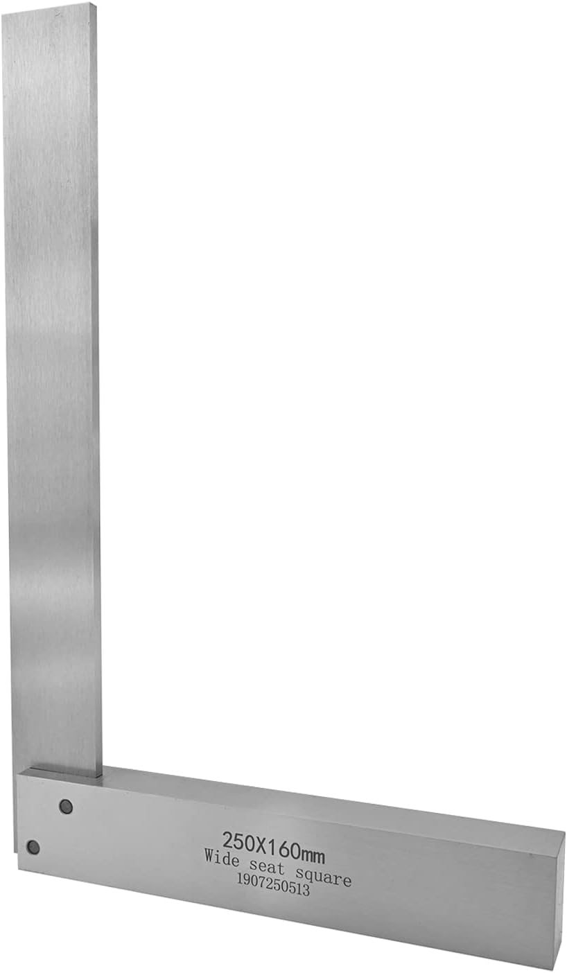 Utoolmart 250X160mm Machinist Wide Square 90 Right Angle Precision Ground Tool Steel Angle