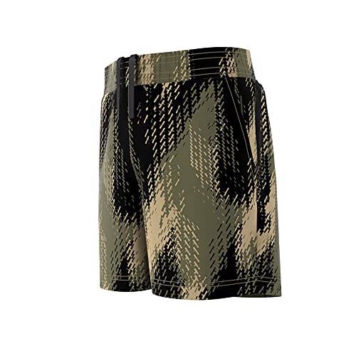 adidas Boy's Printed Shorts (Little Kids/Big Kids) Beige Tone/Black/Focus Olive MD (10-12 Big Kids)4