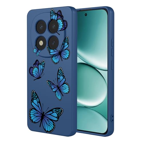 Coque Redmi Note 15 Pro 5G antichoc flexible motif papillon bleu Xiaomi
