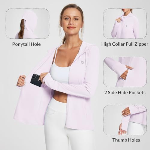 Image of baleaf Women's Sun Protection Jacket Hoodie Clothing Lightweight Long Sleeve Sun Cover Up Shirt