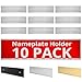 Nameplate Holder - Wall or Door - Silver 8 x 2 (10)