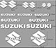 Motorrad Aufkleber Set RGSX Suzuki R169 Aufkleber Sticker Decals Logo Vinyl (Weiß)
