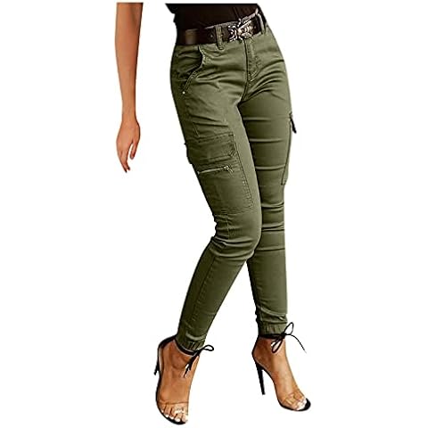 Womens High Waisted Cargo Sweatpants with Pockets Cover