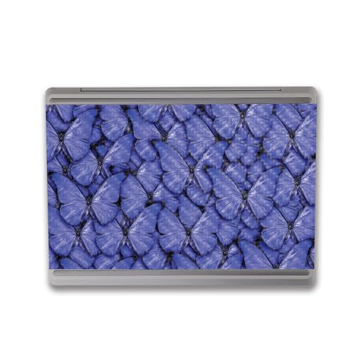 Image of MightySkins Carbon Fiber Skin Compatible With Microsoft Surface Laptop Go 3 (2023) Full Wrap Kit - Blue Butterflies | Protective, Durable Textured Carbon Fiber Finish | Easy To Apply | Made in the USA