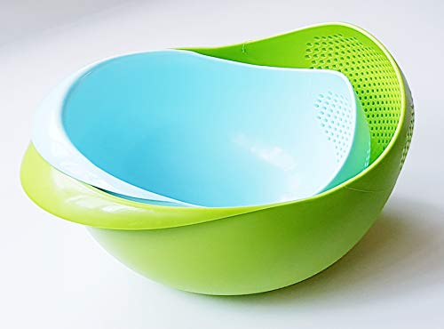 Japanese Design Colander Strainer Rice Washing Bowl Rice Washer Strainer Vegetable Drainer Food
