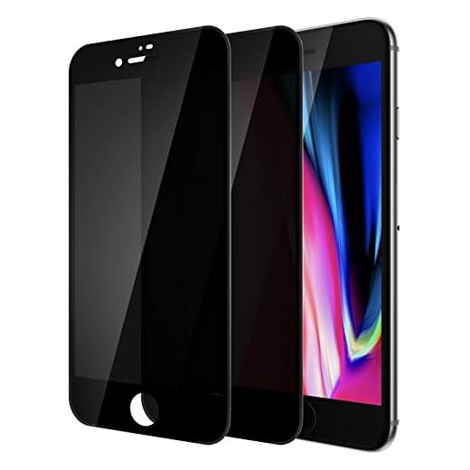 [2Pack] Tensea Compatible Apple iPhone 8 Plus and iPhone 7 Plus Privacy Screen Protector, Anti-Spy Tempered Glass Film, 3D Full Coverage Screen Protector for iPhone 8 Plus and 7 Plus, 5.5 inch, 2 Pack (Black)