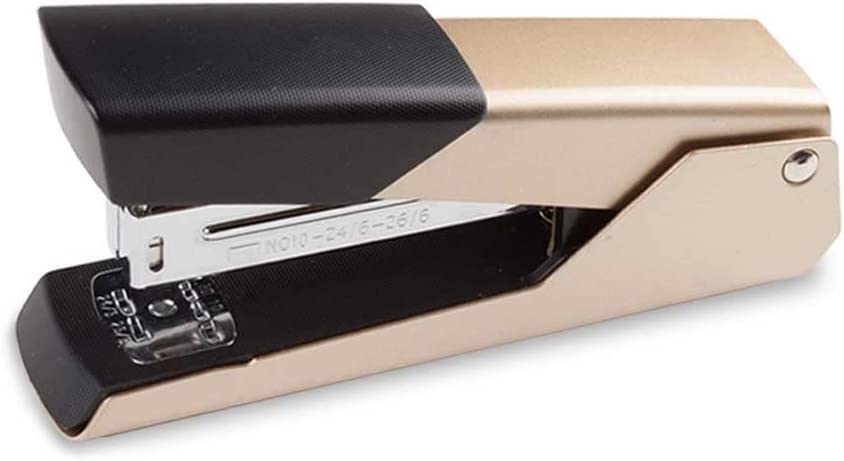 Hefter Doppelbindung 24/6 Hefter Papierhefter Hefter Bürobedarf Schreibwaren (Color : Gold)