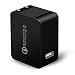 Quick Charge 2.0 USB Travel Charger, [Qualcomm Certified] JOTO Turbo Rapid AC USB Wall Charger (QC 2.0 Compact USB Travel Charger) for iPhone, iPad Apple and Android devices (Black)