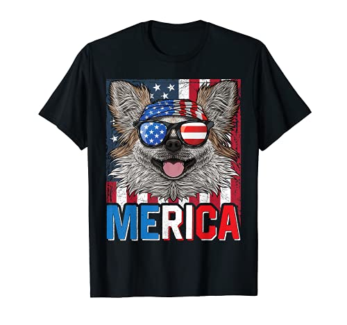 Chihuahua Merica 4th of July Dog American Puppy Patriotic T-Shirt, Black