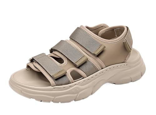 CROSSBABY Men's Open Toe Strap Adjustable Waterproof Fisherman Sandal Summer Beach Water Shoe