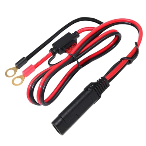 Cable de extensión SAE – SPT-2 Cable de extensión para cargador de coche 18 AWG / 2 C/60 cm | Cable de extensión para grupo de desconexión rápida de terminal SAE a O-Ring, enchufe de desconexión