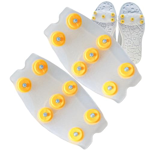 Snögrepp – 7-tandade klossar för | Elastiskt med metalltänder, halkfri skotillbehör, utomhusvandring promenader fiske löpning bergsklättringsverktyg för trädgård, park, bakgårdsbana