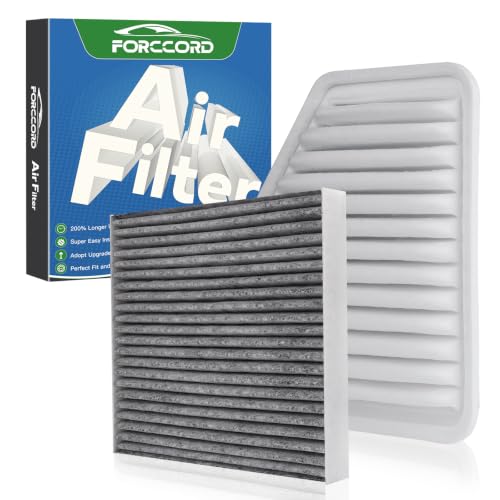 Image of Engine & Cabin Air Filter Fit for 2007-2011 Toyota Camry, 2006-2012 Rav4, 2005-2011 Avalon, 2009-2011 Corolla, 2009-2011 Matrix 2.4L Air Filter Kit Replace#CF10285 CA10169 Car Accessories