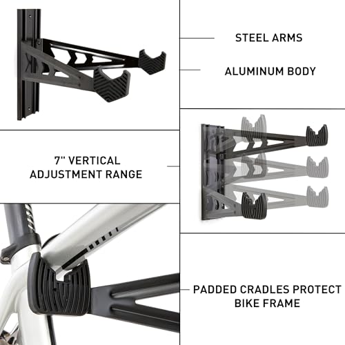 Velo Wall Rack bras reglables et crochets doux pour protection de cadre - 3
