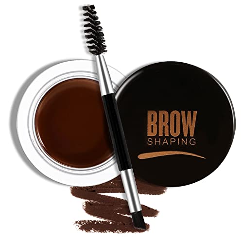 Boobeen Pomada para Cejas, Gel Crema para Cejas a prueba de agua para cejas naturales, jabón para estilizar las cejas con cepillo para cejas, construible y de larga duración