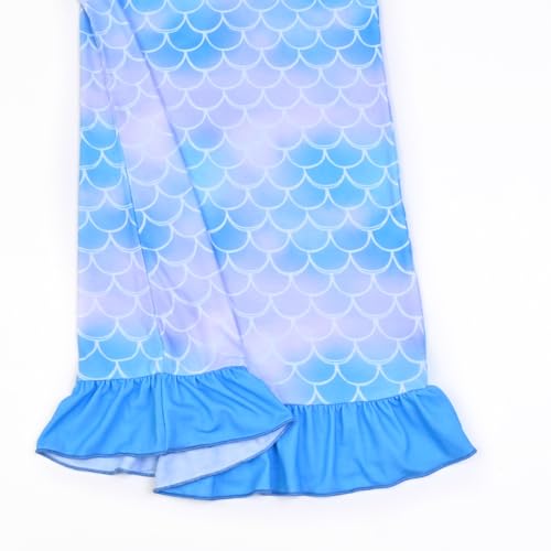 QPANCY Matching Doll & Girls Nightgowns Princess Nightdress Flutter Sleeve Sleepwear Pajamas for Girls and 18" Dolls Clothes4