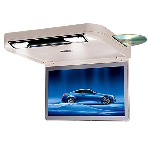 Roverone 13,3 Pulgadas Flip Down Coche Reproductor de DVD con 1080P HDMI SD USB IR FM Altavoz Juego Giratorio Protector de sobrecarga vídeo