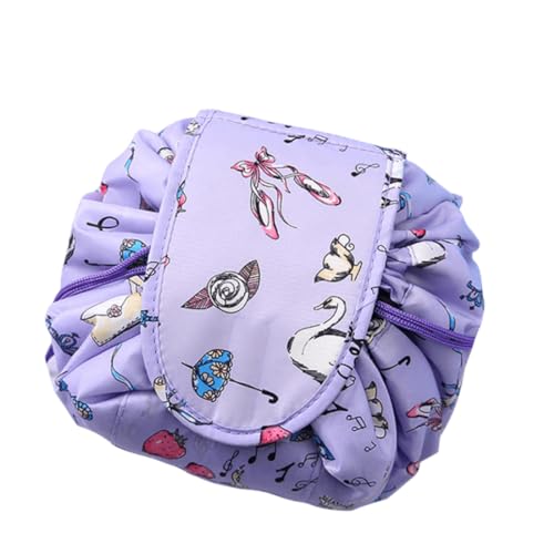 Image of Maharsh Women's Convenient and Waterproof Multifunction Portable Lazy Travel Cosmetic Storage Makeup Organizer Toiletry Bag with Drawstrings