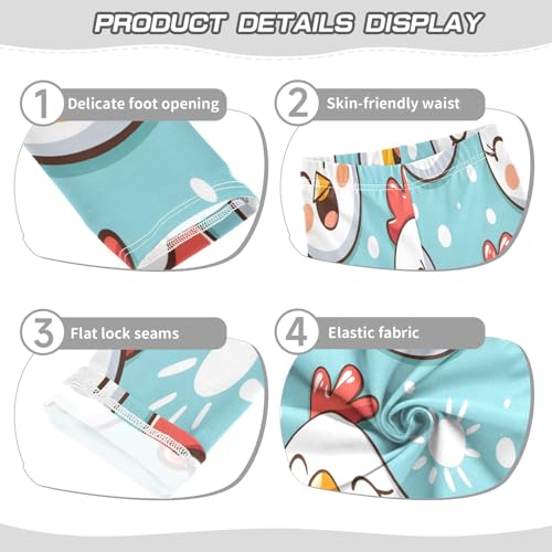 Bolaz Toddler Girls Leggings Printed Yoga Pants Leggings Chicken Face for Kids3