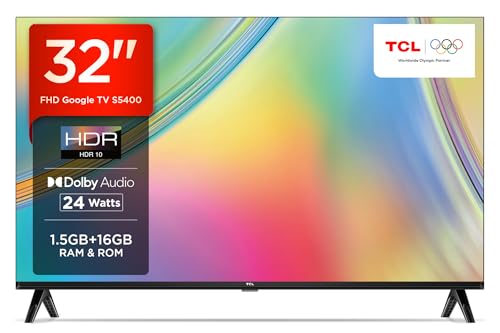 Image of TCL 80.04 cm (32 inches) Bezel-Less S Series Full HD Smart LED Google TV 32S5400 (Black)