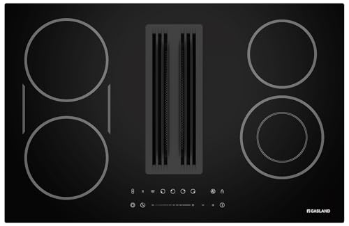 GASLAND 31.5 Inch Electric Cooktop with Downdraft Exhaust, 4 Burners 80cm Glass Radiant Stovetop