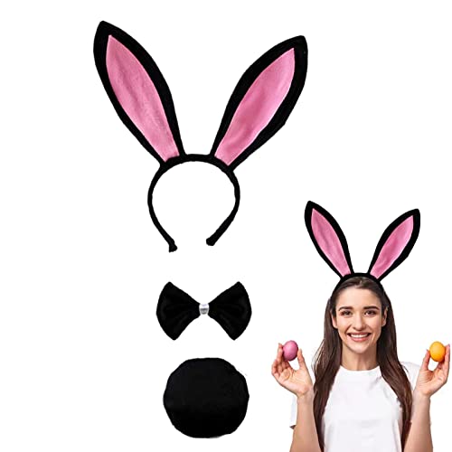 Gomice Costume de Lapin de Pâques, Bandeau Oreilles de Lapin,Accessoires de Costume de Couvre-Chef d'oreille de Lapin en Peluche - Bandeau à Longues Oreilles Mignon, Lapin de pâques, Accessoires de