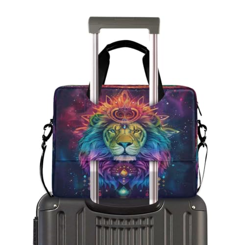 Bolsa para portátil compacta de dragón morado con bolsillo exterior y correa hombro 4