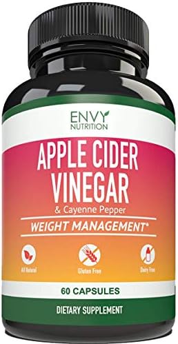 Apple Cider Vinegar Capsules - Supports Metabolism, Immunity, Gut Health, Blood Sugar Level and Heart Health - 60 Count