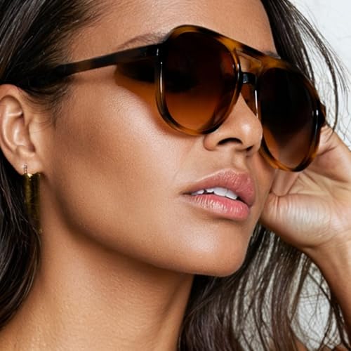 willochra Polarized Oversized Pilot Sunglasses Women Men Vintage Double beam Shades Eyewear Trendy Popular Sun Glasses2