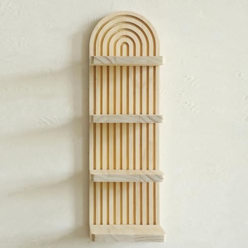 Étagère murale en bois à 4 niveaux pour désencombrer le sol de sa chambre