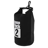 Material: PVC. SGerste - Bolsa Impermeable de plástico PVC Resistente de 2 litros, con Gancho Giratorio para Kayak/canota/Barco/natación/Mochila/Snowboard