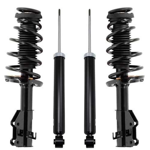 Image of Detroit Axle - 4pc Struts Shocks for 2014-2020 Chevrolet Impala 2 Front Struts with Coil Spring 2 Rear Shock Absorbers 2015 2016 2017 2018 2019 Suspension Replacement