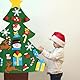 Filz Weihnachtsbaum, Neujahr Tür Wandbehang Dekorationen, DIY Filz Weihnachtsbaum Set, Filz Tannenbaum, DIY Filz Deko Weihnachtsbaum für Kinder, Filz Tannenbaum zum Schmücken mit 25 Ornamenten