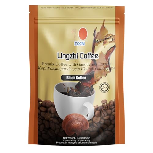 Alibooster DXN Black Coffee Lingzhi Reishi – Original – Ganoderma-Pilz – 20 Beutel x 4,5 g