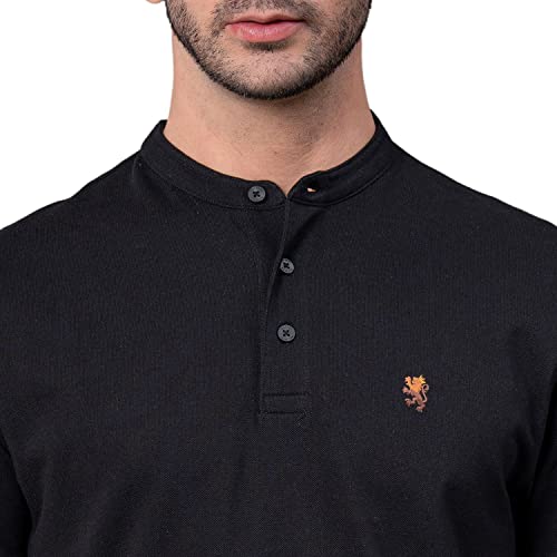Image of Red Tape Henley Neck T-Shirt for Men | Comfortable & Breathable