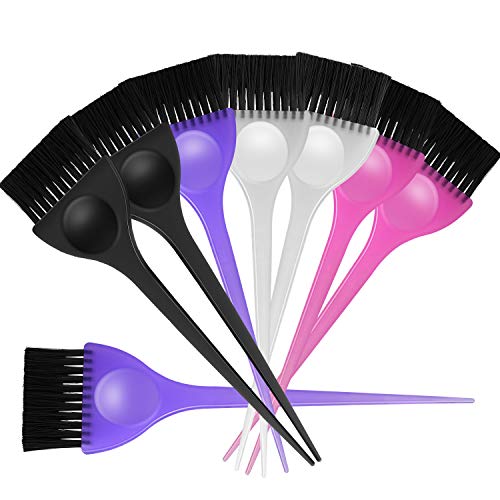 8 Pieces Hair Dye Brushes Hair Dyeing Coloring Brushes Hair Bleach Tinting Brushes with Black Bristles for Salon Home DIY Dyeing Styling Favors