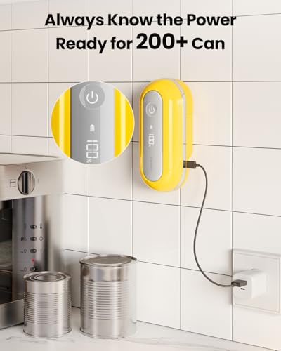 Ouvre-boîte électrique Canslab rétro rechargeable USB avec indicateur LED de batterie
