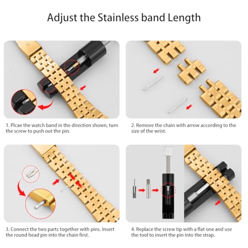 Image of Slim Metal Bands Compatible with Apple Watch 40mm 38mm 41mm 42mm 44mm 45mm, Metal Stainless Steel Chain Strap for Women iWatch Series 9 8 7 6 5 4 3 2 1 SE