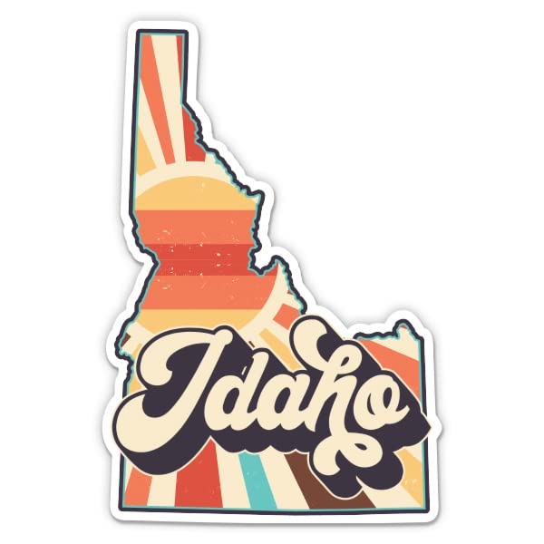 Idaho Retro Style State Vinyl Sticker - Car Window Bumper Laptop - 5"