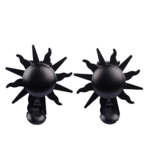 YVAN MOINS CHER Lot De 2 Pinces À Rideaux en Métal Décor Soleil Servant D'embrasse pour La Décoration De Vos Fenêtres Ou Baie- Grand Modèle Cette Pince Servira...