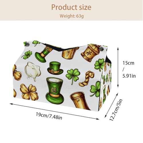 Porte-mouchoirs Saint Patrick pour décoration de table printanière verte - 5