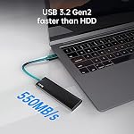 Netac 2TB Portable SSD USB 3.2 Gen 2 (10 Gbps, Type-C) External Solid State Drive Backup Slim Portable Drive for File Storage/Business Travel Essential, Rapid Read & Write Low Noise, Zslim