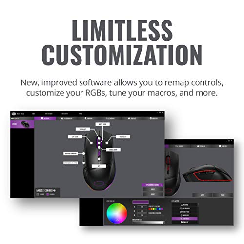 Cooler Master Mm831 Gaming Mouse With 32000 Dpi Adjustable Via Software, 2.4Ghz And Bluetooth Wireless, Pbt Buttons, And Qi Charging Support #TOP6