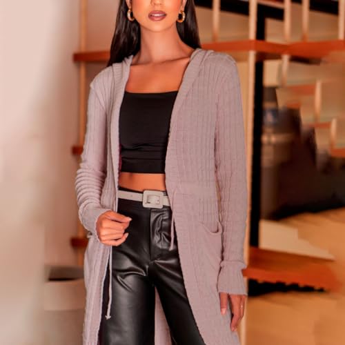 Cardigam Feminino c/Trouca Tricot Quentinho Comprido Estiloso Look Viagem Confortavel Lindo Elegante