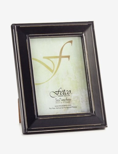 Fetco Home Dcor Longwood Rustic Black 5x7 Picture Frame