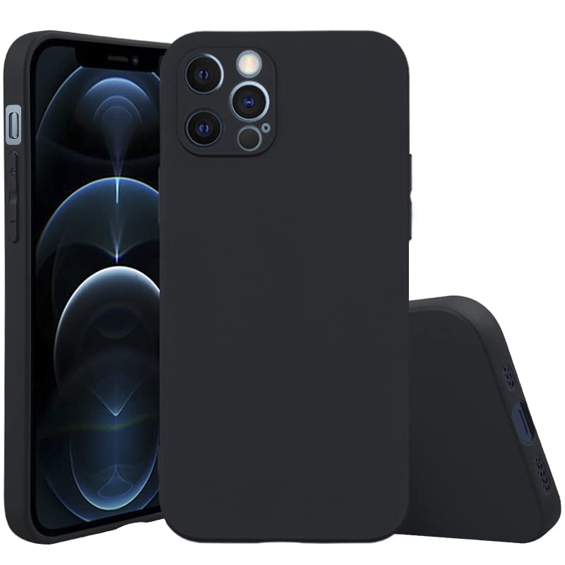 iPhone 12 Pro Ultra Slim Case, [Shockproof Anti-Scratch Protection] Flexible and Stylish TPU Slim and Frosted Case for iPhone 12 Pro - Black
