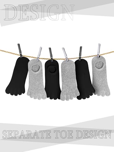 Image of Bencailor Women Toe Socks Cotton No Show Sock