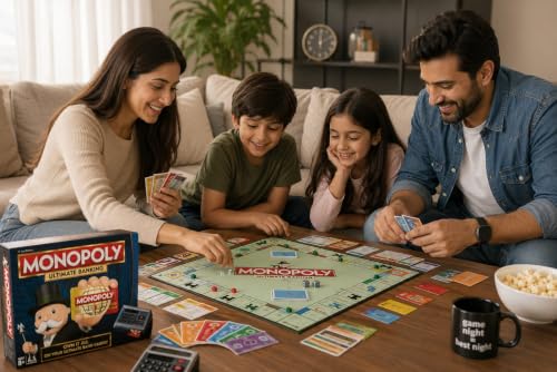 Image of Monopoly Ultimate Banking Board Game with Electronic Banking Unit & Bank Cards | Family Strategy Game for 2-6 Players | Ages 8+