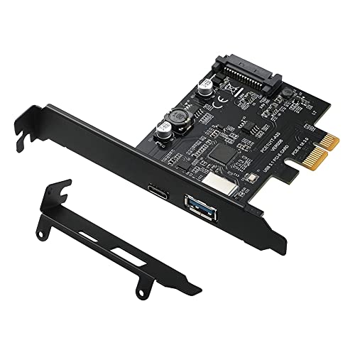 Carte PCIe vers USB 3.2 Gen1 5 Gbit/S à 2 ports pour PC Windows