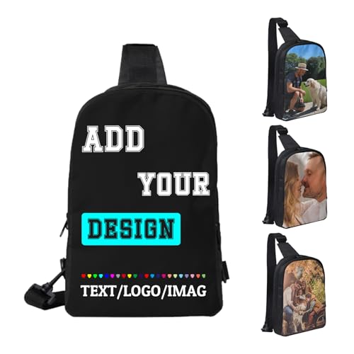 Custom Sling Bag Custom Bag Personalized Shoulder Daypacks Crossbody Bags Customize Image Logo Text Sling Shoulder Backpack